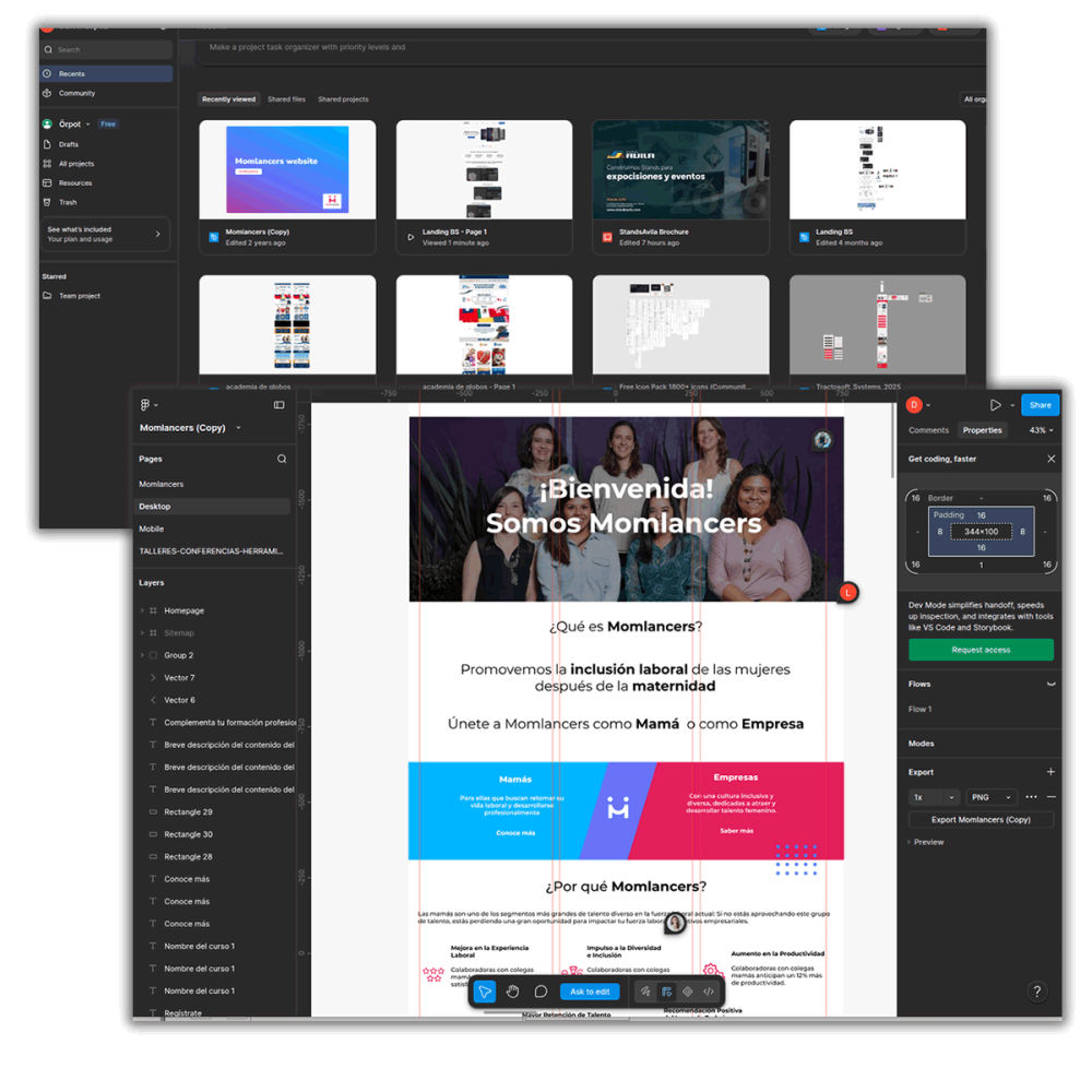 Diseño de interfaces en Figma antes del desarrollo