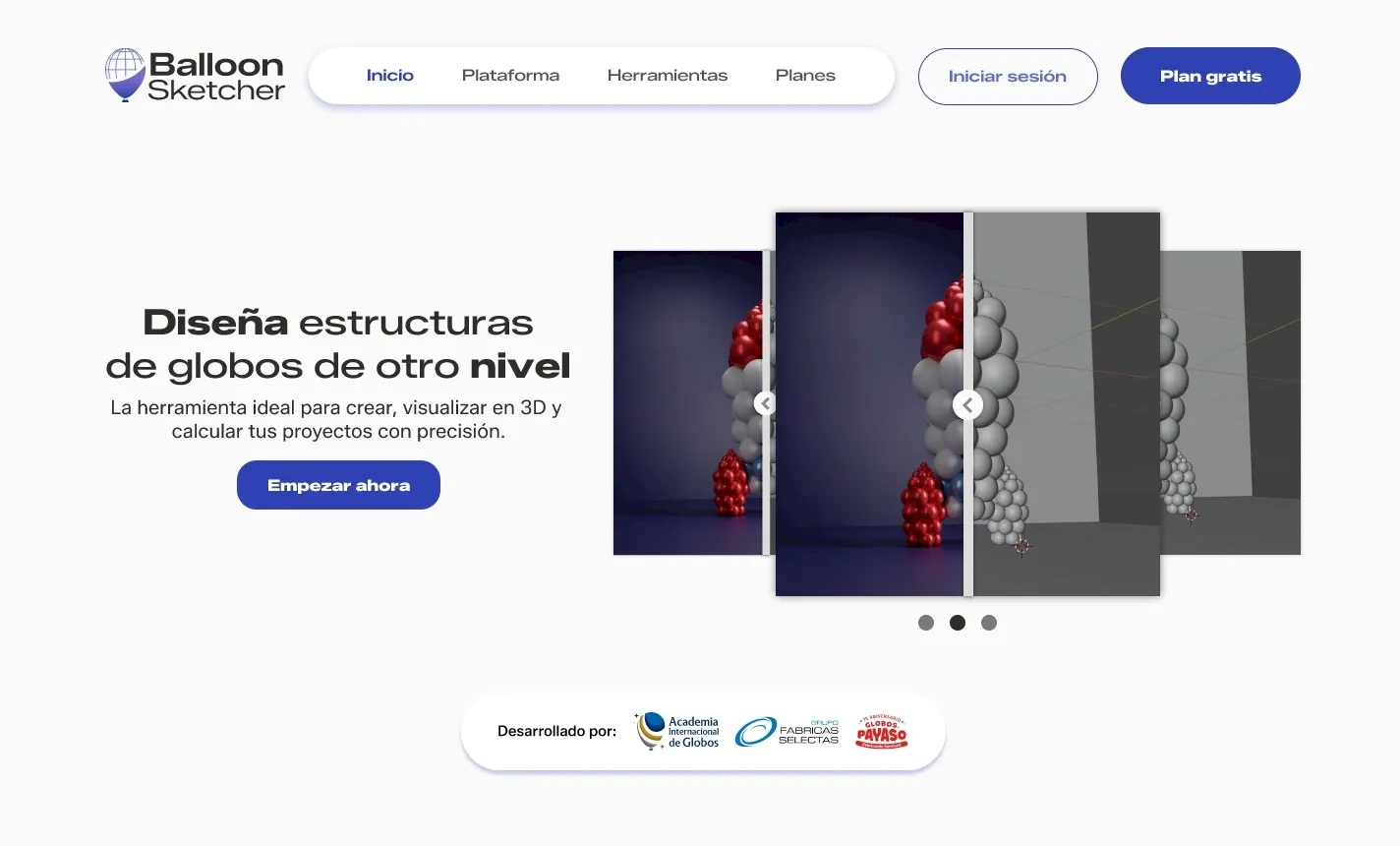 BalloonSketch: Una aplicación para diseño de estructuras con globos.
