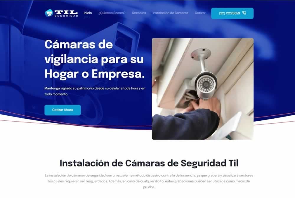 Ejemplo de sitio corporativo enfocado en conversiones